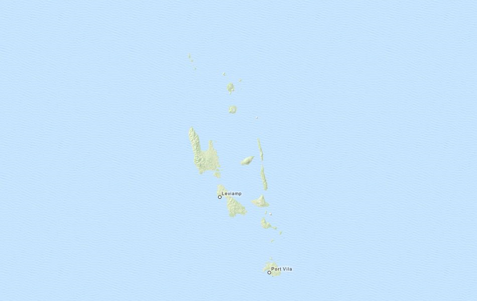 Map of Vanuatu in ExpertGPS GPS Mapping Software